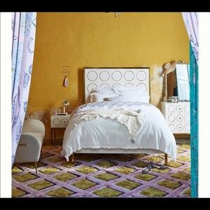 New Anthropologie Matelasse Liora Duvet Cover King plus 1 sham